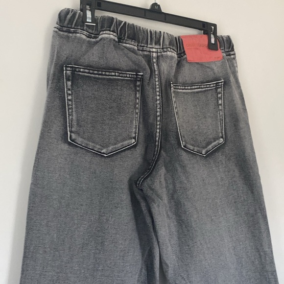 One Teaspoon faded black drawstring wide leg jeans, size Medium - Picture 5 of 12